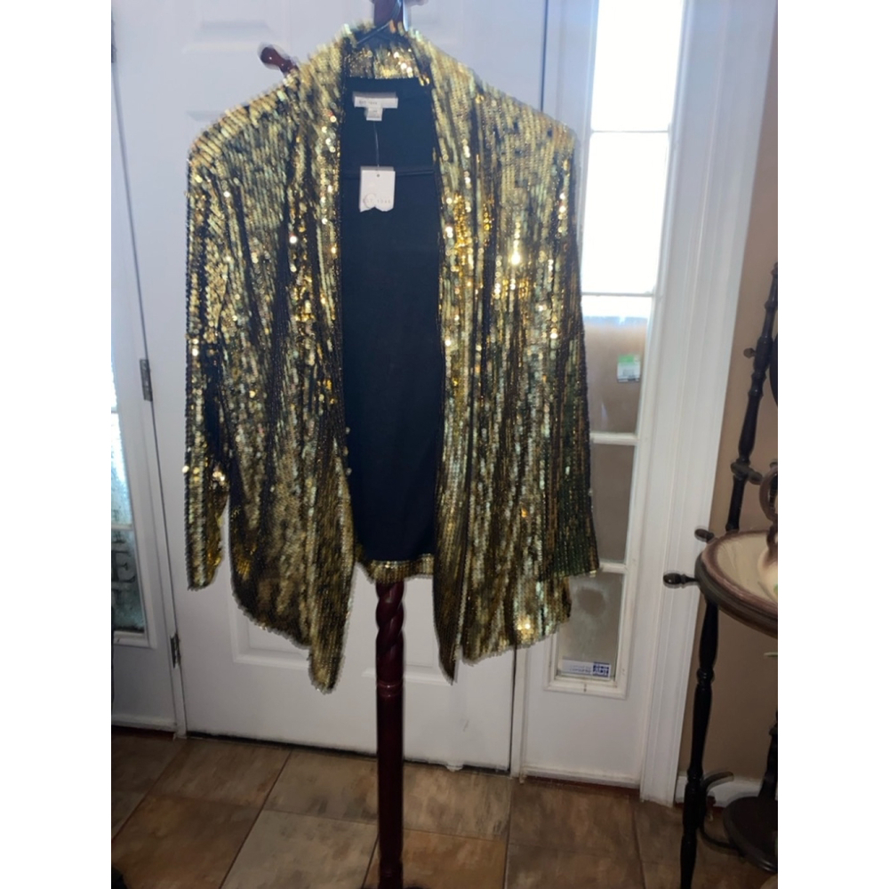 Women's EST. 1946 Sequin Blazer Size M Gold